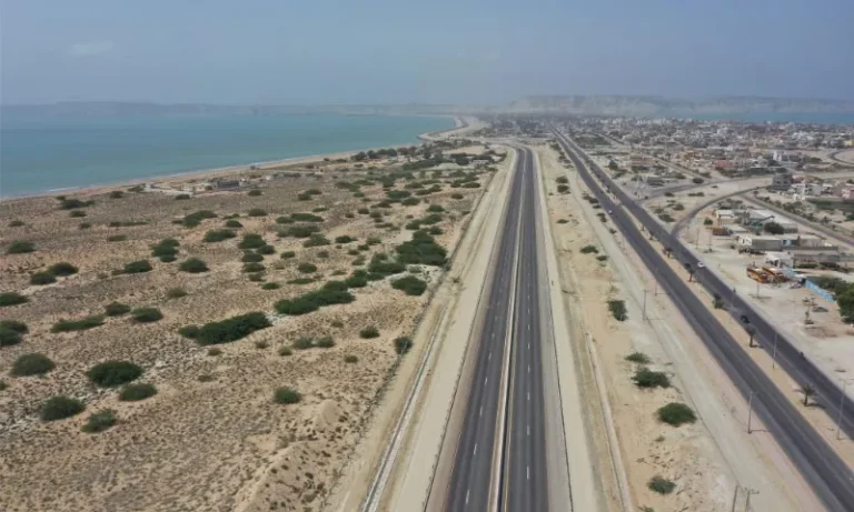 Pakistan and China join hands to construct this landmark Expressway that joins the Gwadar port with the airport.