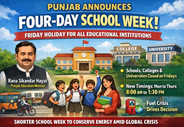 Punjab Announces Four-Day School Week, Friday Holiday for All Educational Institutions